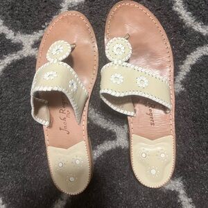 Cream and White Jack Rogers